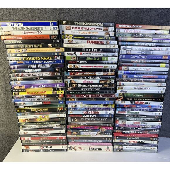 Large DVD Lot of 105 Movies ~ Horror, Comedy~ Drama-Workout- Action NEW & USED! - Picture 1 of 14